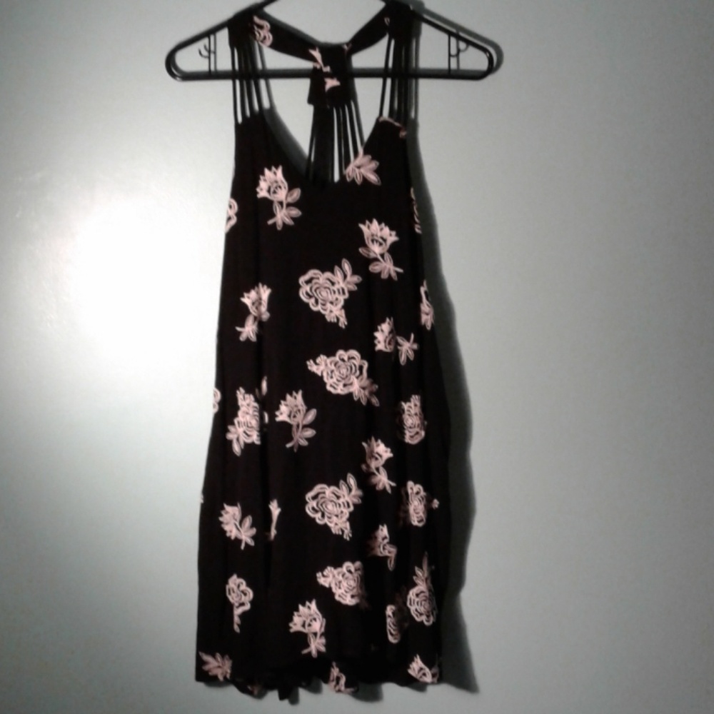 Floral Black Dress
